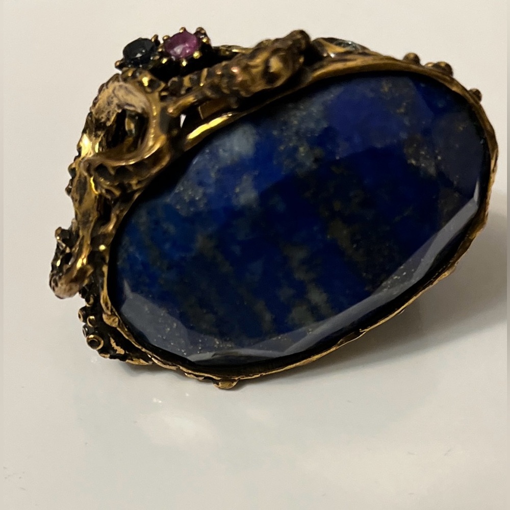 Philippe Ferrandis Lapis Lazuli Statement Ring